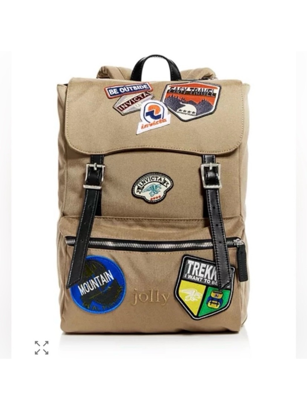 Invicta Jolly Heritage Patch Backpack - Sand